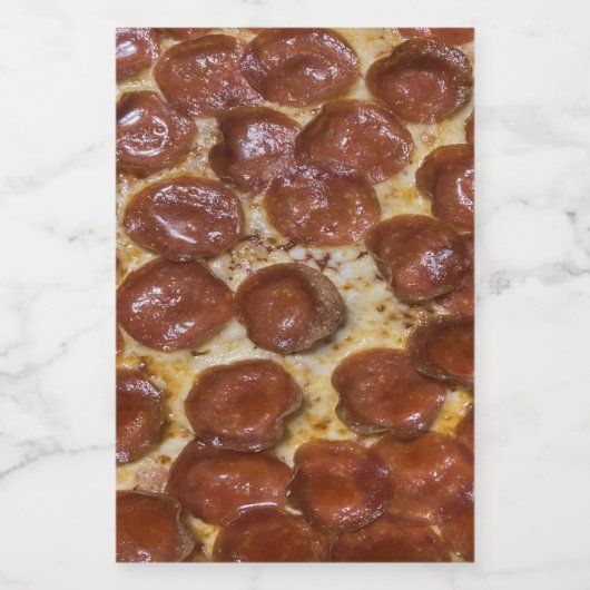 Étiquette Pour Bocaux Pepperoni Pizza (Étiquettes simples)
