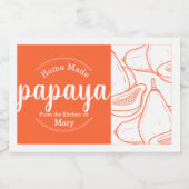 Étiquette Pour Bocaux Personnalisable Maison Papaya Fabriqué (Étiquettes simples)