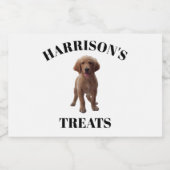 Étiquette Pour Bocaux Personnaliser Custom Chien, Nom du chat Traitement (Étiquettes simples)