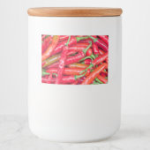 Étiquette Pour Bocaux Piments piment chauds rouges (Devant)