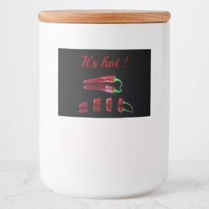 Étiquette Pour Bocaux Piments piment rouge chaud personnalisable