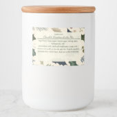 Étiquette Pour Bocaux Pine Branches Holly Leaves Christmas Baking Mix (Devant)