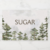 Étiquette Pour Bocaux Pine Forest Nature Aquarelle (Étiquettes simples)