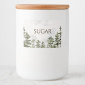 Étiquette Pour Bocaux Pine Forest Nature Aquarelle (Devant)