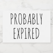 Étiquette Pour Bocaux Plaisir Probablement Expiré Cuisine Stockage alime (Étiquettes simples)