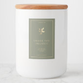 Étiquette Pour Bocaux Plante dorée sauge élégante simple moderne (Devant)