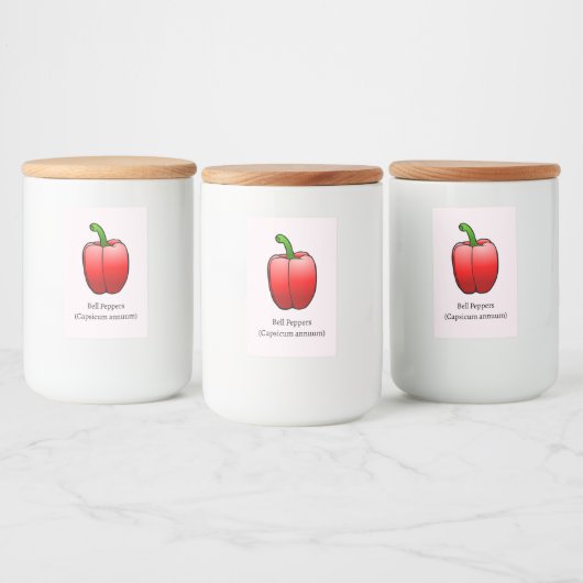Étiquette Pour Bocaux Poivron Rouge (Bouteilles)