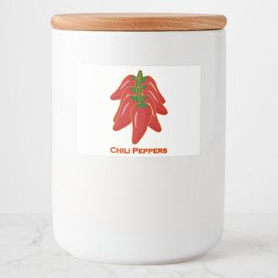 Étiquette Pour Bocaux Poivrons rouges