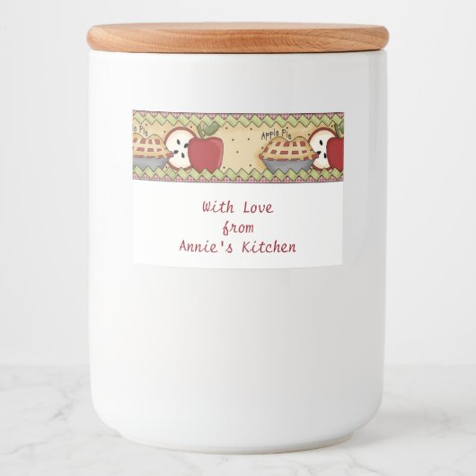 Étiquette Pour Bocaux Pommes et tarte (Devant)