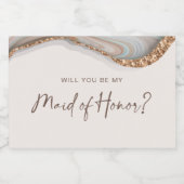 Étiquette Pour Bocaux Porte en marbre de pierre Maid of Honor Candle Éti (Étiquettes simples)