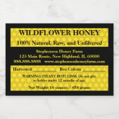 Étiquette Pour Bocaux Pot de miel descriptif (Version 4) (Étiquettes simples)