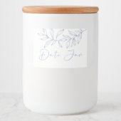 Étiquette Pour Bocaux Pot de nuit aux fleurs de pervenche (Devant)