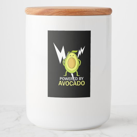 Étiquette Pour Bocaux Powered by Avocado (Devant)