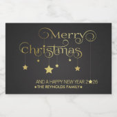 Étiquette Pour Bocaux Precious Gold Joyeux Noël Stars 2022 (Étiquettes simples)
