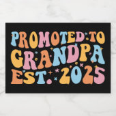 Étiquette Pour Bocaux Promu À Grand-Père Est. III 2025 (Étiquettes simples)