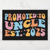 Étiquette Pour Bocaux Promu À Oncle Est. III 2025 (Étiquettes simples)