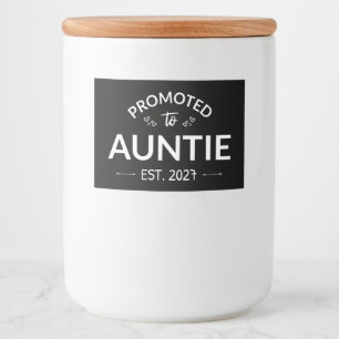 Étiquette Pour Bocaux Promue Tatie Est 2027 Nouvelle Tante II