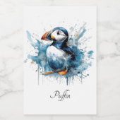 Étiquette Pour Bocaux Puffin Splash, personnalisé (Étiquettes simples)