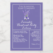 Étiquette Pour Bocaux Purple Lavender imperméable bouteille de cosmétiqu (Étiquettes simples)