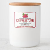 Étiquette Pour Bocaux Raspberry Jam Canned Food Label (Devant)