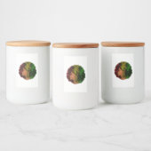 Étiquette Pour Bocaux Rasta femme noire afro rouge jaune vert (Bouteilles)