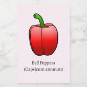 Étiquette Pour Bocaux Red Bell Pepper (Étiquettes simples)