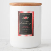 Étiquette Pour Bocaux Red Parties scintillant Stars Black Product Étique (Devant)