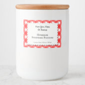 Étiquette Pour Bocaux Red White Gingham Plaid Custom Food Label (Devant)