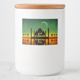 Étiquette Pour Bocaux Réflexion nocturne de l'Aïd Moubarak