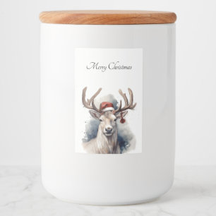 Étiquette Pour Bocaux Reindeer de Noël, personnalisable