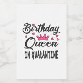 Étiquette Pour Bocaux Reine d'anniversaire en quarantaine (Étiquettes simples)