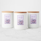 Étiquette Pour Bocaux Rennes de Noël violet blanc (Bouteilles)