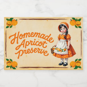 Étiquette Pour Bocaux Réserve d'abricot maison - Vintage