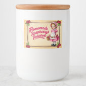 Étiquette Pour Bocaux Réserve de framboise maison - Vintage (Devant)