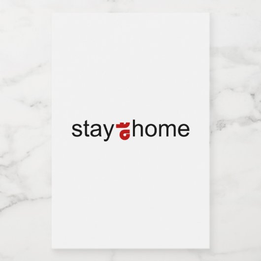 Étiquette Pour Bocaux Restez à la maison (Étiquettes simples)