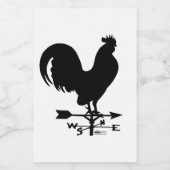 Étiquette Pour Bocaux Rooster de Weathervane (Étiquettes simples)