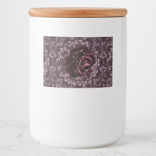 Étiquette Pour Bocaux Rose Mandala (Devant)