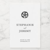 Étiquette Pour Bocaux Rosettes noires et blanches anciennes (Étiquettes simples)