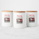 Étiquette Pour Bocaux Rouge Merry Calligraphie - vertical Photo blanc ty (Bouteilles)