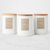 Étiquette Pour Bocaux Rustic Brown Simple Elegant Minimal Candle Label (Bouteilles)