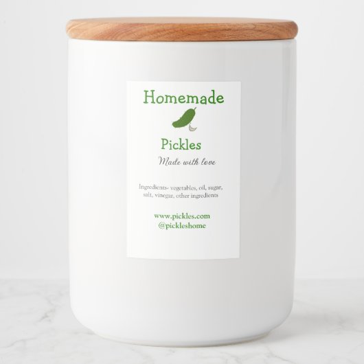 Étiquette Pour Bocaux Sachets maison faits avec amour ajouter texte site (Devant)