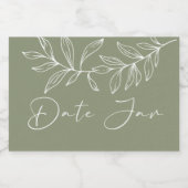 Étiquette Pour Bocaux Sage Green Boho Fleurs Date Night Jar (Étiquettes simples)