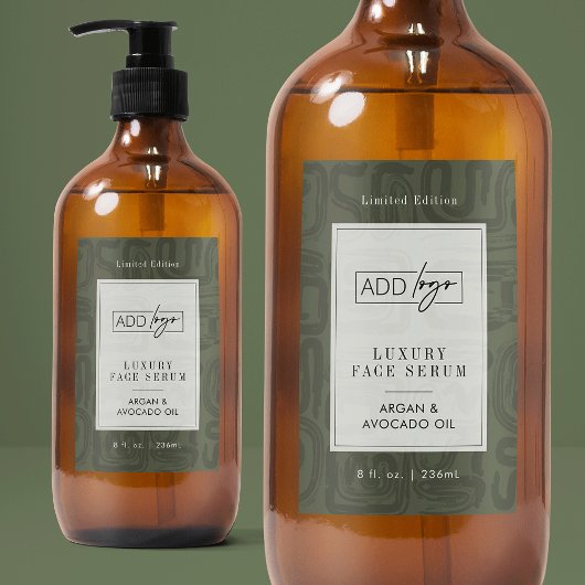 Étiquette Pour Bocaux Sage Green Boho Pattern Waterproof Product Label