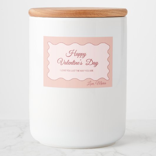 Étiquette Pour Bocaux Saint Valentin Sucré (Devant)