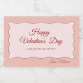 Étiquette Pour Bocaux Saint Valentin Sucré (Étiquettes simples)