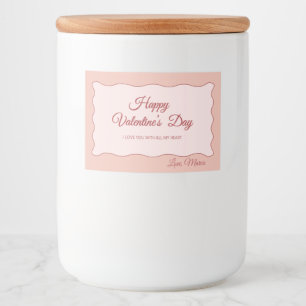 Étiquette Pour Bocaux Saint Valentin Sucré