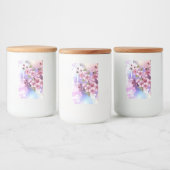 Étiquette Pour Bocaux Sakura rose sur la peinture Arrière - plan (Bouteilles)