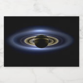 Étiquette Pour Bocaux Saturne éclipse le Soleil vu de l'orbiteur Cassini (Étiquettes simples)