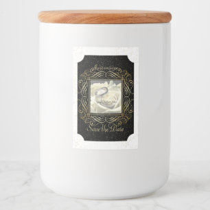 Étiquette Pour Bocaux Sauvez le billet élégant de manuscrit de points de