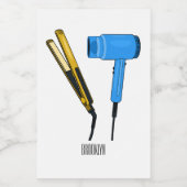 Étiquette Pour Bocaux Sèche-cheveux & lisseuse-cheveux illustration (Étiquettes simples)